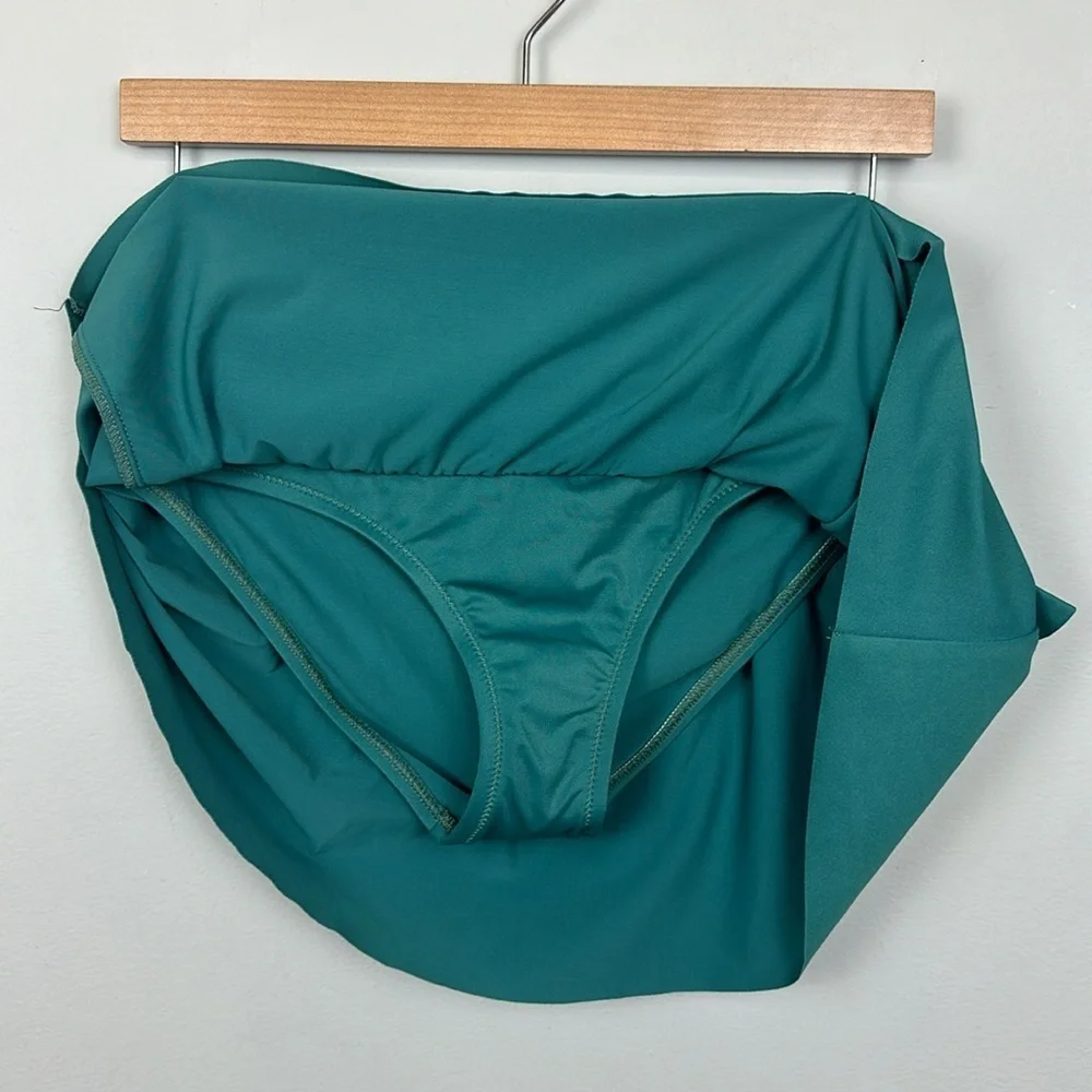 NWOT J.Crew Belted Swim Skirt Bottoms Teal Sz S